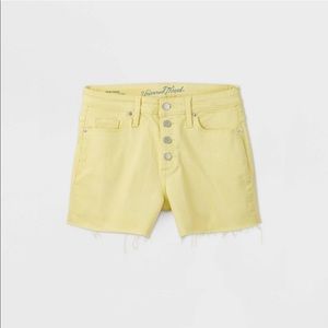 High rise jean shorts yellow - universal thread